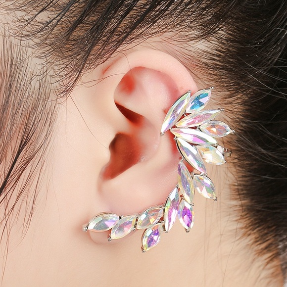 Jewelry Iridescent Crystal Rhinestone Ear Cuff Earring Poshmark